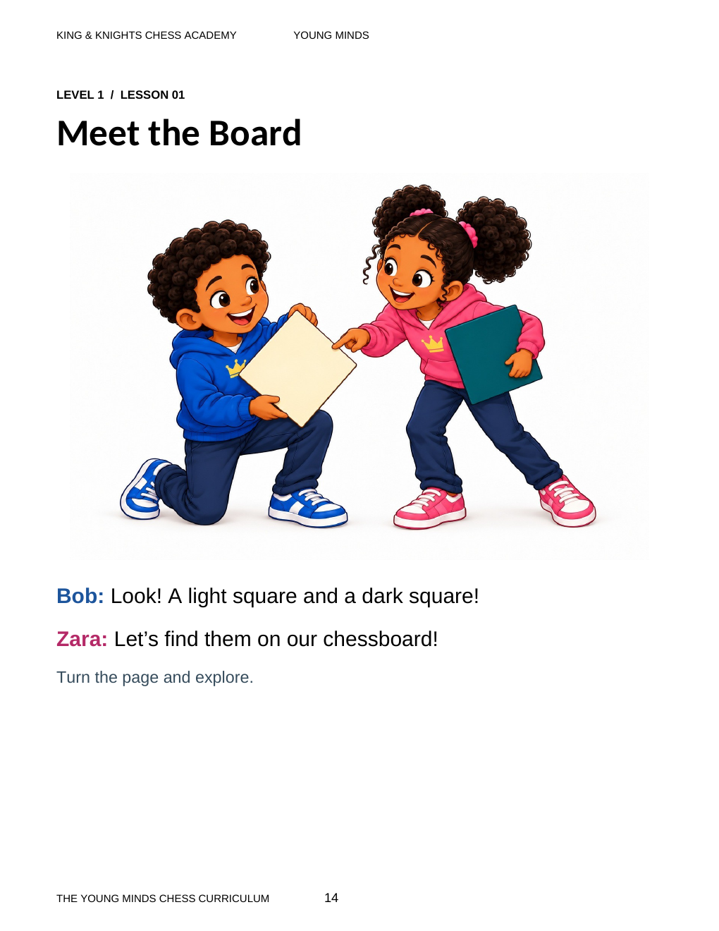 Illustrated opening for the Meet the Board lesson